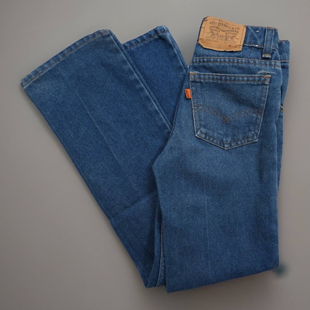 Vintage 90s Levi's 512 Orange Tab Jeans Made USA Youth Boys Slim 11 (22WX25L)vtg